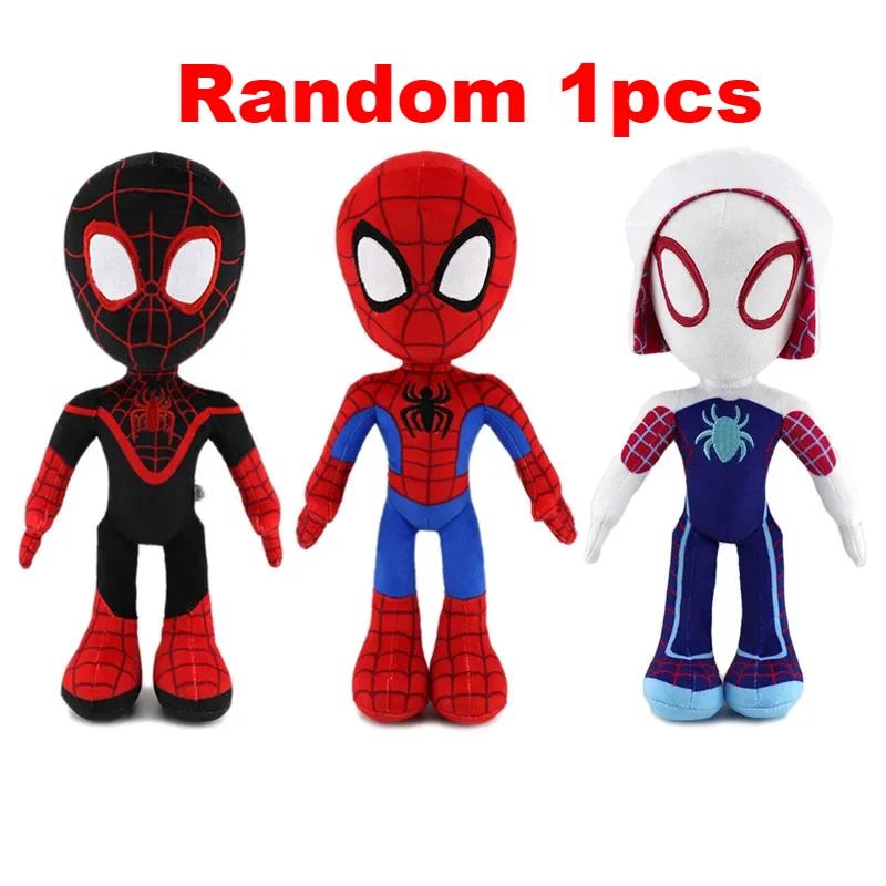 32cm Spider Verse Plush Toys Gwen Peter Noir Soft Stuffed Dolls For Kids Gift