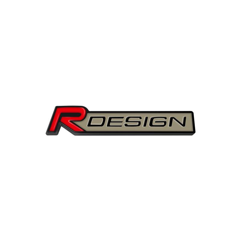 3D наклейка на автомобиль R Design глянцевая черная головка передняя решетка значок металлическая наклейка эмблема для V40 V60 V70 XC40 XC60 XC90 S40 S80 D5