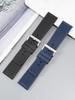 Fluoro Rubber Watch Strap For Citizen Blue Angel AT8020 First Generation Watchband AT8020-54L Waterproof Watch Band Accessories