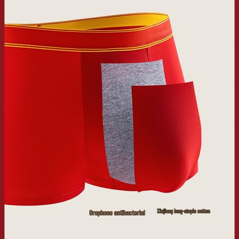 Мужские антибактериальные боксеры-брифы Montagut Lucky Red