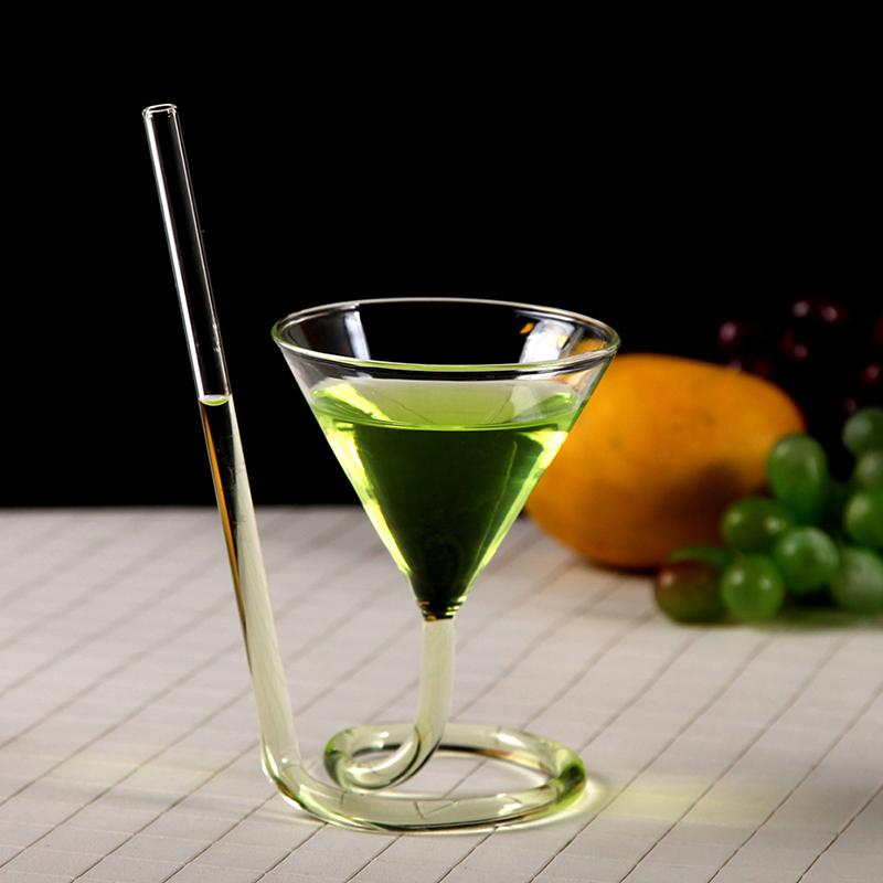 Бокал для коктейля Креативный винт Спиральная соломинка Молекула Бокал для вина Бокал для шампанского Вечеринка Бар Питьевые стаканы Кухонные принадлежности