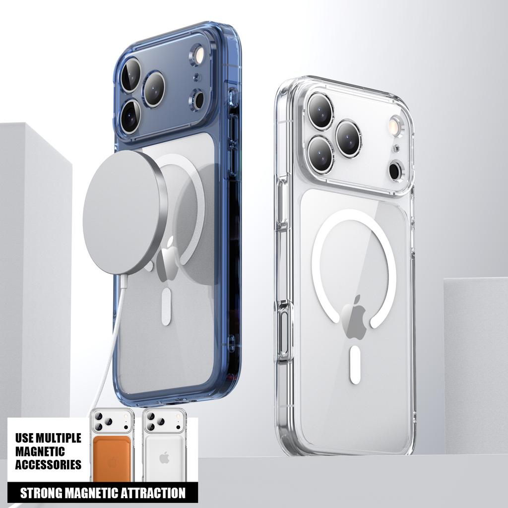 For iPhone 17 Pro Max Case Compatible with MagSafe Precise Cutouts TPU+PC Clear Phone Back Cover