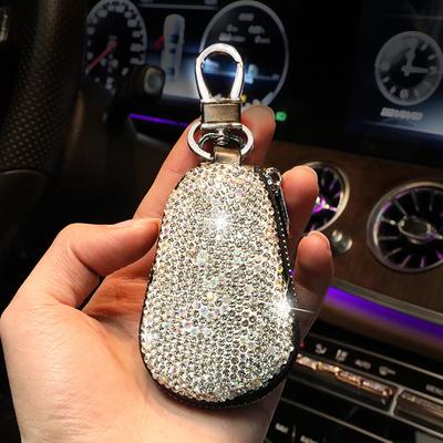 Универсальный алмазный автомобильный держатель для ключей, чехол для хранения, роскошные хрустальные брелки, чехол для ключей, сумка-кошелек для BMW, брелок для ключей Lada Benz