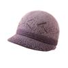 Женская теплая флисовая утолщенная шапка для среднего возраста, ветрозащитная шапка для мамы для улицы, универсальная защита для ушей, вязаная шерстяная шапка