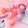 6Pcs Squeeze Toy, Pink Pig Shape Soft Sensory Toy, Medium Size Relaxation Squeeze Ball for Adult Hand Repeated Squeezing Stretching Relaxation Toy
