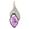 [R1353] - Silver Pendant 'Meghan' Amethyst Silver (rhodium-plated) - 30x12 Mm