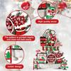 14 шт. Рождественский многоярусный поднос, декор, рождественские чулки, гном, грузовик, Счастливого Рождества, деревянные знаки, рождественские украшения стола