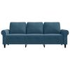 Vidaxl Sofa 3-Osobowa, Niebieski, 180 Cm, Tapicerowana Aksamitem