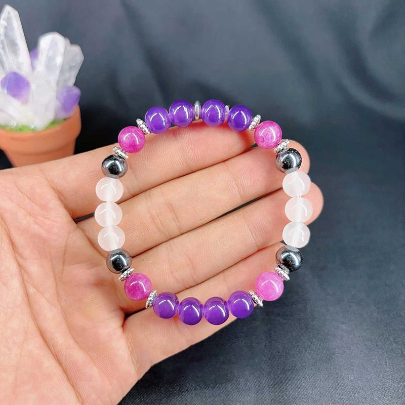 Простые универсальные лечебные браслеты для женщин и мужчин, натуральный камень, бисер, эластичный браслет, ювелирные изделия, аксессуары, подарки