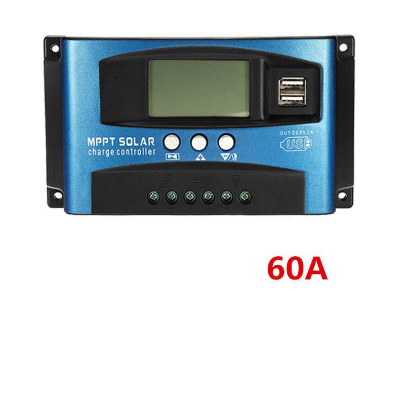 750W(12V) / 1500 Вт(24V) USB-контроллер солнечной зарядки, двойной ЖК-дисплей, автоматическое зарядное устройство для панели солнечных батарей, регулятор с нагрузкой