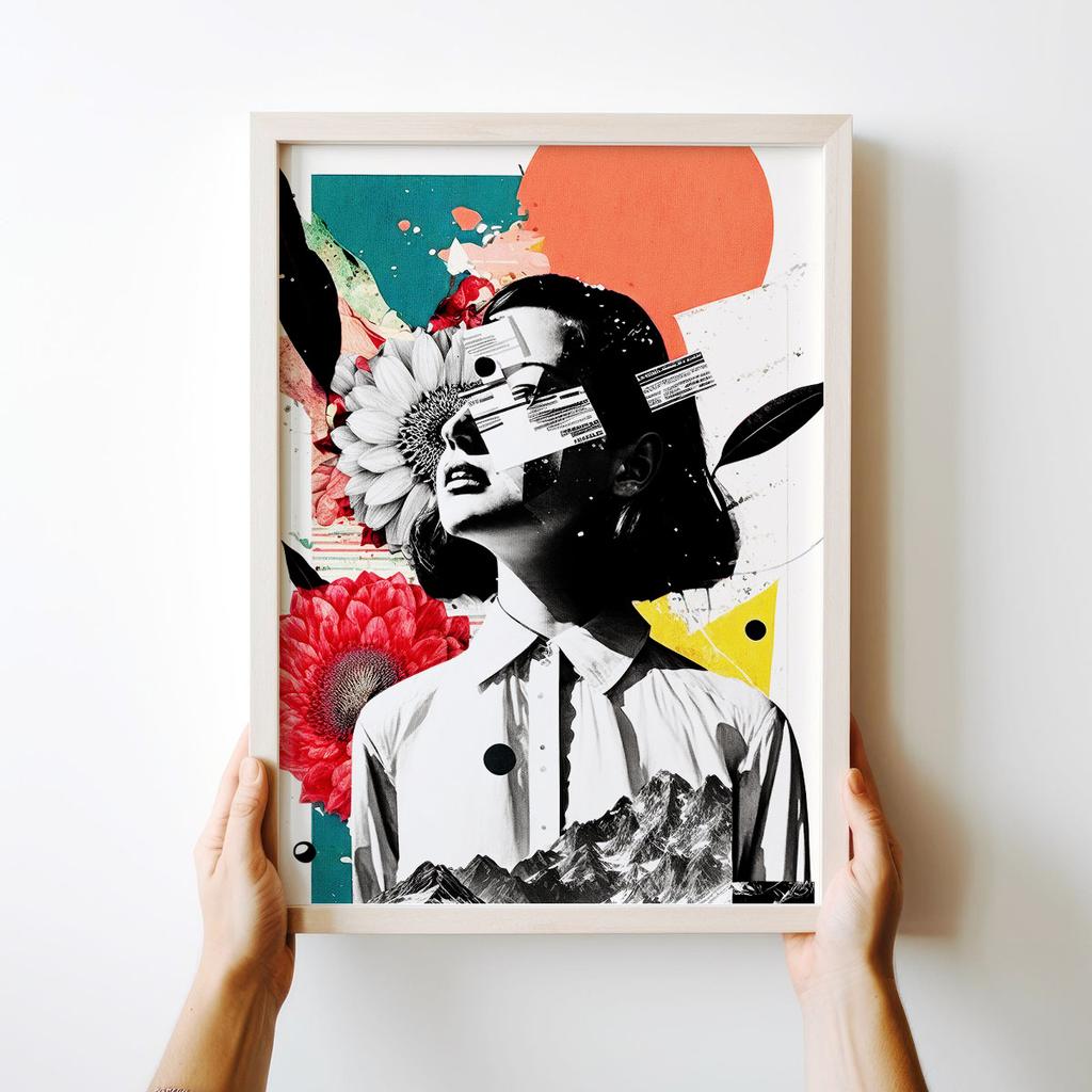 Plakat portret kolaż obrazy kolaże