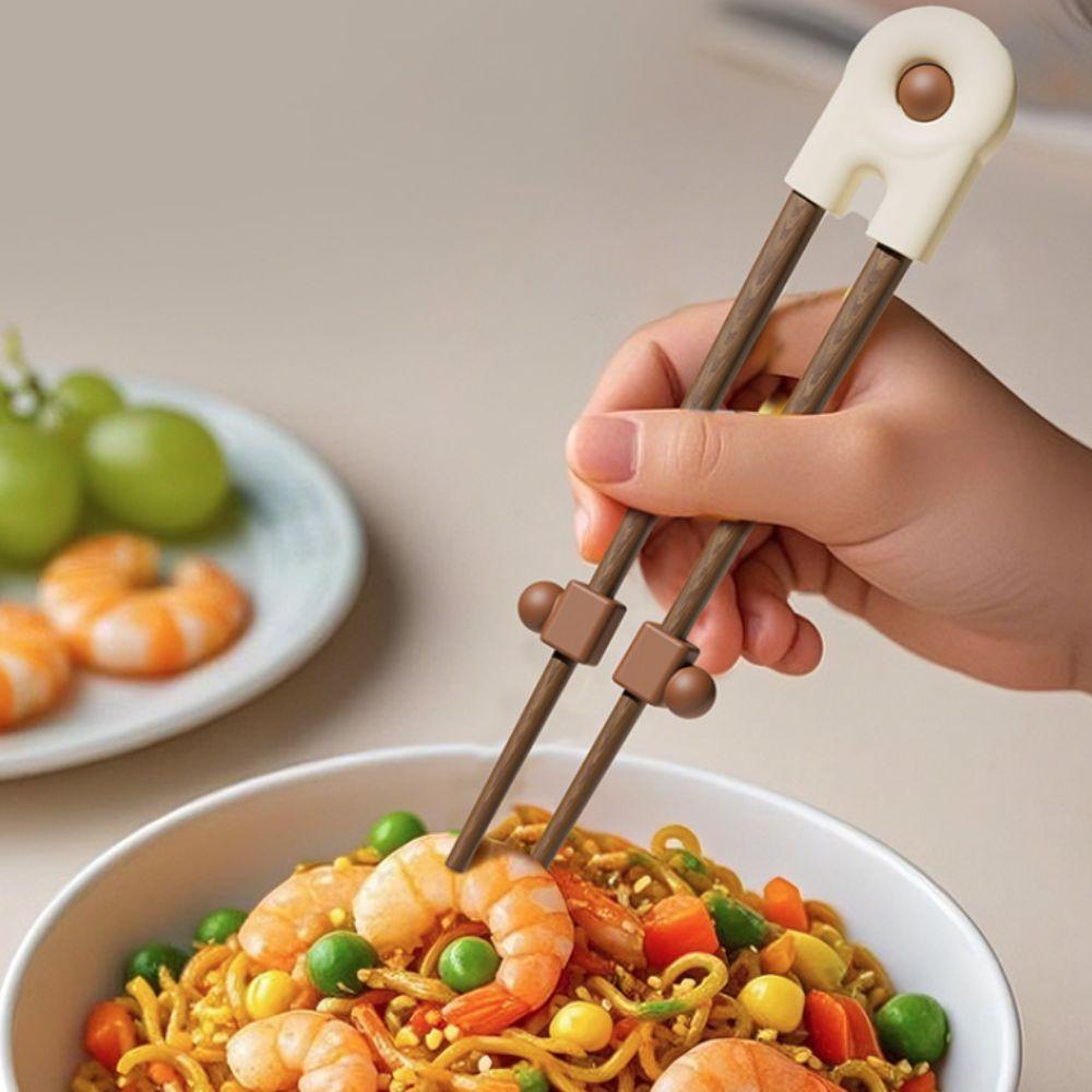 Silicone Connector Kid Training Chopstick Wood Chopsticks Trainer Chopstick Training Helper Adult