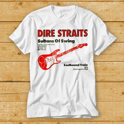 Футболка Dire Straits Музыка Гитара Рок Унисекс Подарок Модный Стиль Топ Футболка 2121