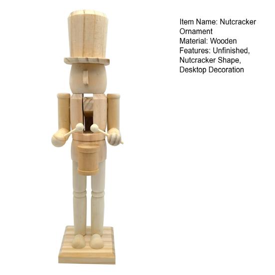 1/2/3 шт. 25/38 см Рождественская деревянная незаконченная фигурка Щелкунчика Сделай сам Пустая неокрашенная фигурка солдатика Праздничное украшение для вечеринки