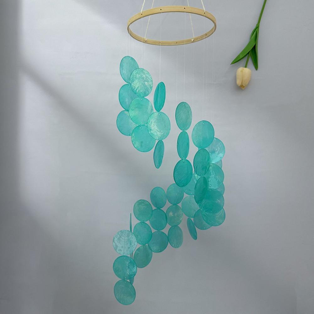 Natural Shell Wind Chimes Creative Dream Catcher Craft Outdoor Yard Welcome Guest Decoration Bedroom Living Room Hanging Pendant