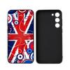 Флаг Великобритании для Samsung Galaxy S25 S24 S23 Ultra S22 S21 Plus S20 Черный Мягкий Силиконовый Защитный Чехол