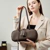First Layer Cowhide Bowling Bag Women's, Women's Bag Commuting Niche Baguette Leather High-end Underarm Bag