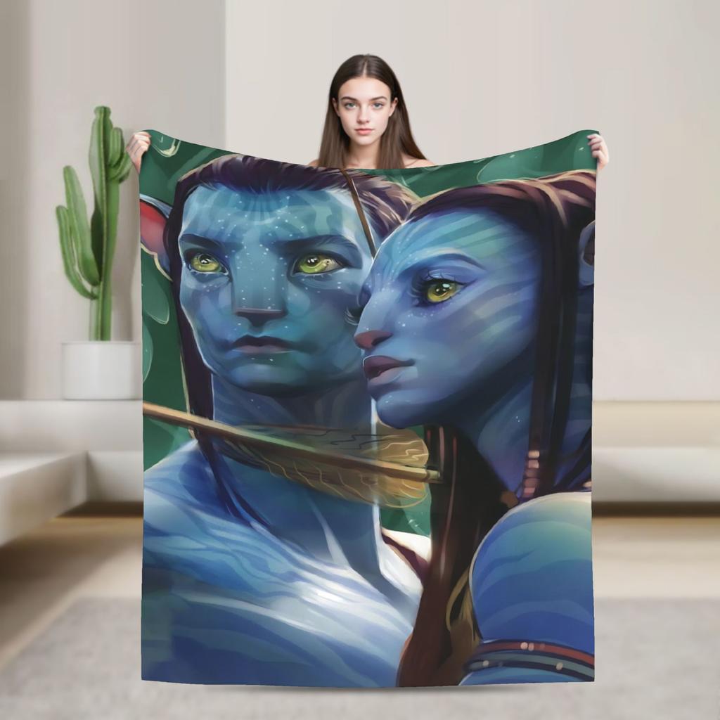 Cartoon Avatar Movie Blanket Fleece Summer Air Conditioning  Multi-function Lightweight Throw Blanket for Bed Car Quilt