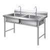 HANDUNYOU Commercial 3-Compartment Stainless Steel Kitchen Sink