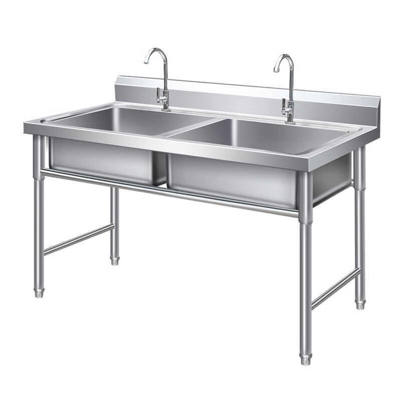 HANDUNYOU Commercial 3-Compartment Stainless Steel Kitchen Sink