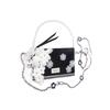 Gucci Cosmetic bag/toiletry bag [Customized Bag] Little Flowers Secret French Romantic Lazy Holiday Elegant and Casual Black silk cosmetic bag
