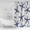 Minimalist Ocean Starfish Bathroom Shower Curtain Artistic Colorful Bath Rug Decoration for Home Decor