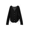 Women's Slimming Drawstring Summer Cardigan - Lightweight, Versatile Knit Outerwear