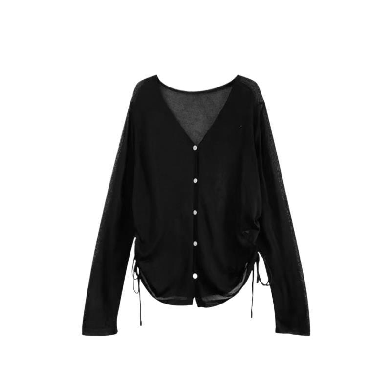 Women's Slimming Drawstring Summer Cardigan - Lightweight, Versatile Knit Outerwear
