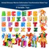 26 Letter A-Z Alphabet Robot Lyricsbots Animal Dinosaur Warrior Deformation Action Figures