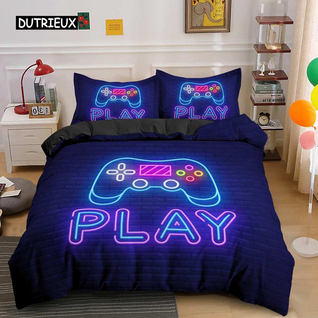 Gamepad Comforter Cover R Bedding Set Teens Video  Duvet  for Youth Kids Boys Modern  Controller Bedspread