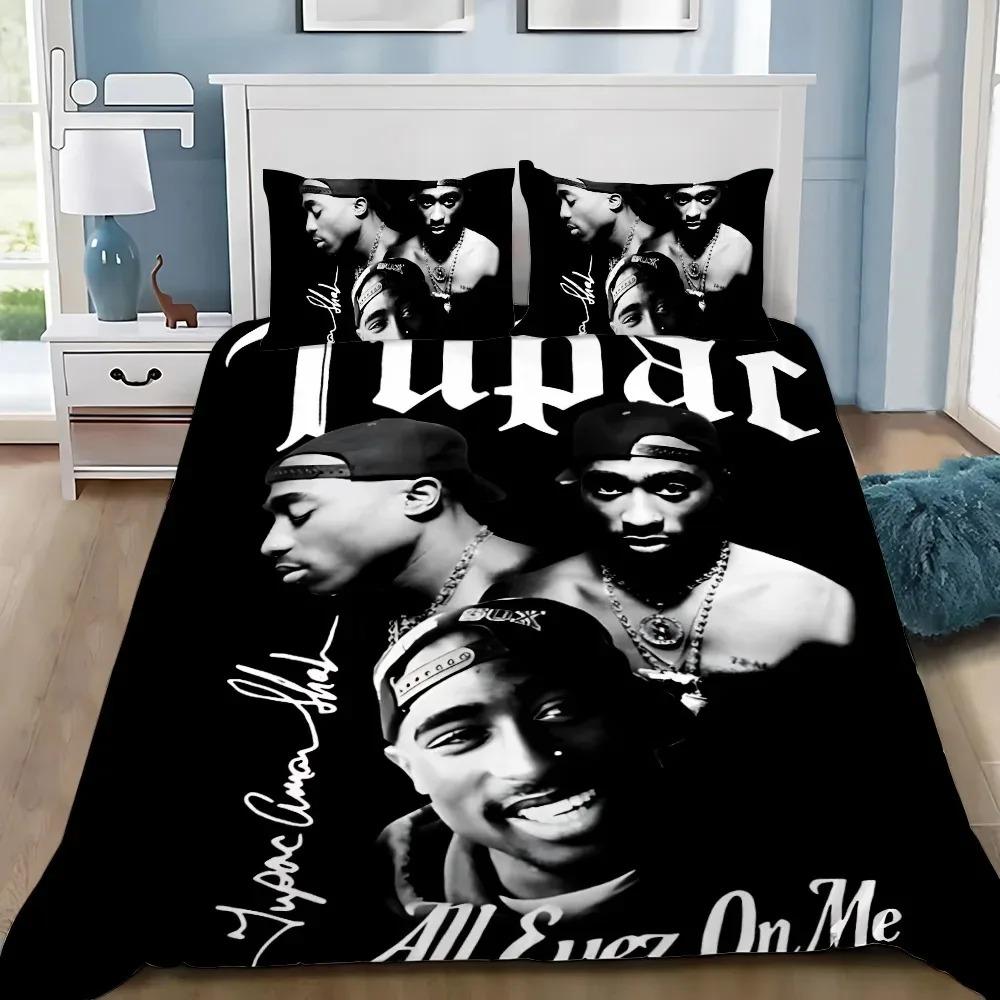 Изысканные 3D обои с Тупаком 2Pac Хип-хоп Цифровая печать Комплект постельного белья Одеяло Постельное Белье Молодежь Дети Девочки Мальчики Подарок