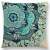 Beautiful Leaf Floral Pattern Mandala Cushion Cover Growth Rings Gorgeous Flowers Prints Sofa Pillow Case Home Decor Decorative