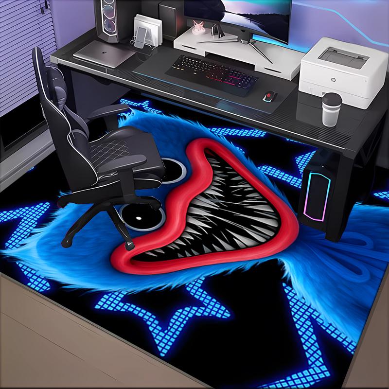 Blue Monster Huggy Night Area Rug Suitable for Indoor And Outdoor,Carpets for Kitchens, Homes, Offices, Living Rooms,Home Decor,Christmas Gift