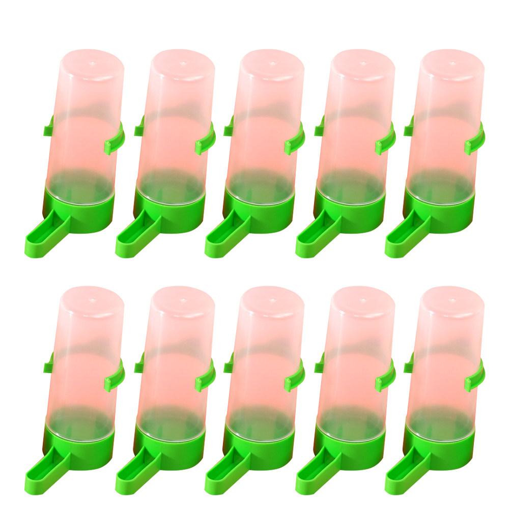 20Pcs Bird Water Dispenser Small Size Parrot Feeding Cup Cage Mount Food Holder Portable Bird Parrot Feeding Cup Pet Animal