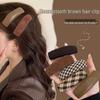 Coffee Houndstooth Hair Clip for Side Bangs - Baby BB Clip Hairpin for Autumn/Winter