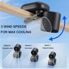 1200mAh Clip On Fan Strong Wind Hands Free Fan Mute Operation Mini Portable Fan  Summer Season