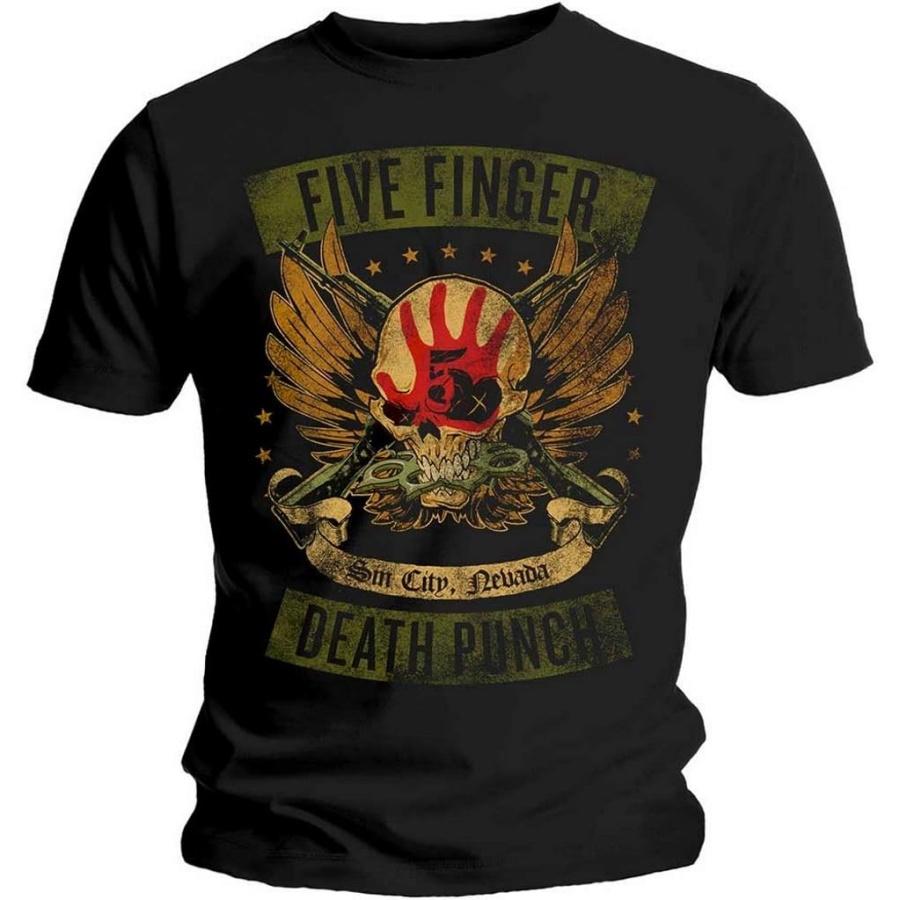 Five Finger Death Punch 'Locked & Loaded' T-Shirt (Extra Large) Black