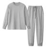 Gunze Fire Acedron Long Sleeve and Pants Cardboard Knit TG4574 Women's Pajamas, Gray,