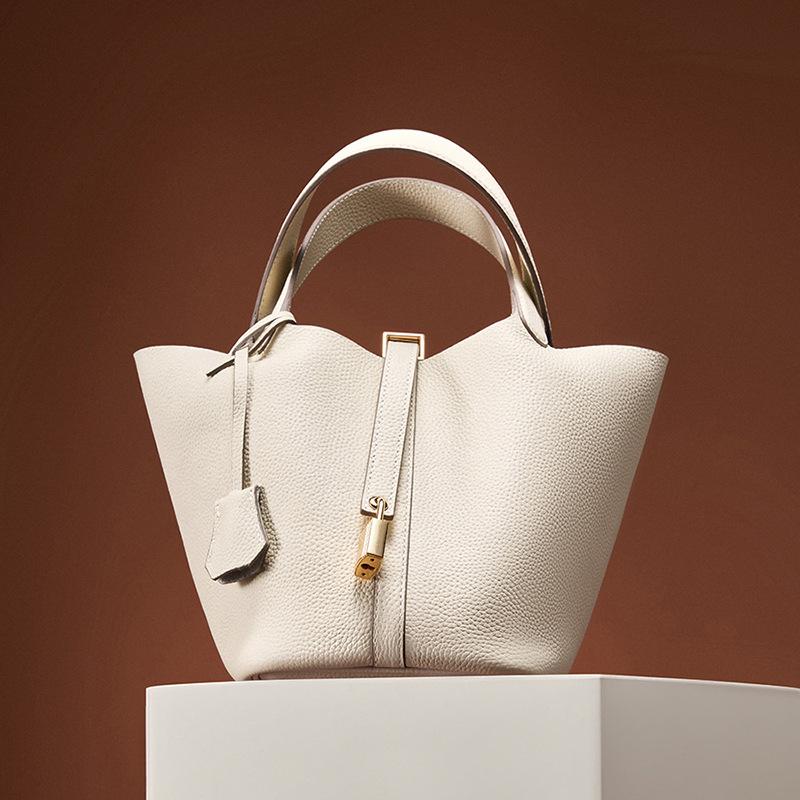 Женская сумка премиум-класса, сумка-ведро, универсальная, из коровьей кожи, новая женская сумка