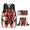 Student Deadpool 3pcs School Bag Backpack Lunch Bags Pencil Case Kids Gifts