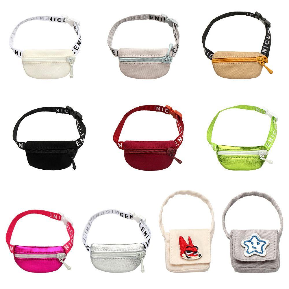 Fashion 1/6 1/8 1/12 Purse PU Leather Bag Dolls Backpack Vest Cloth Bag Doll Accessories