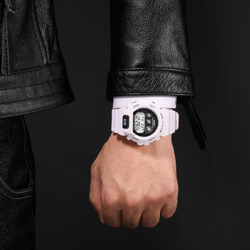 Masturbation Shock Цифровые часы Часы Omeco Часы Homage Часы для гольфа Часы для гольфа [OMECO] Мужские Мужские (Белая ткань)