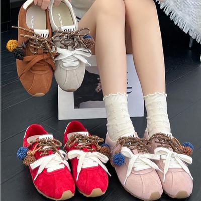 Толстоподошвенные дофаминовые немецкие тренировочные туфли балетные повседневные спортивные туфли женская обувь новая весна и лето белая обувь