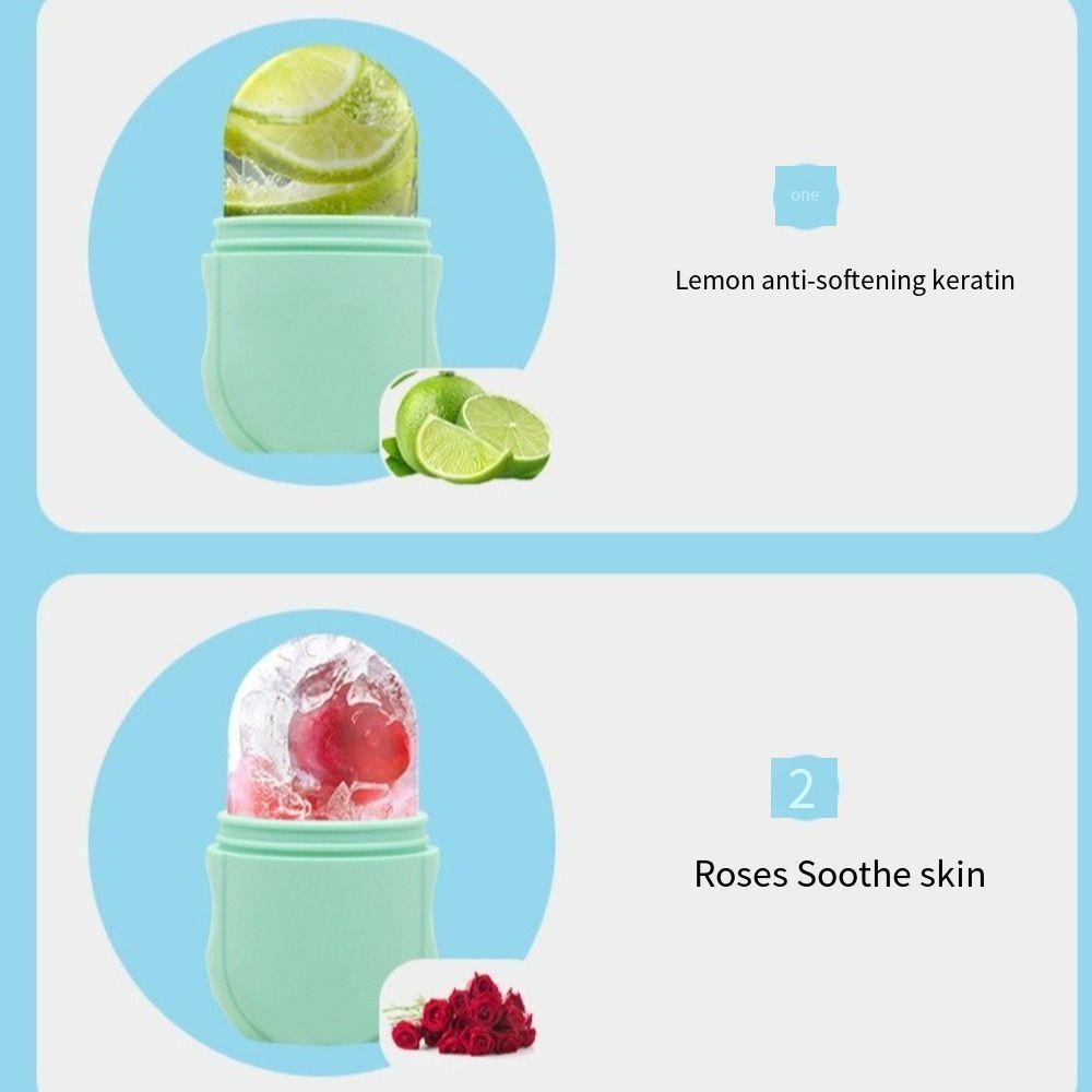 Охлаждающий массажер Ледяной ролик для лица Силиконовая форма для ледяных кубиков для лица Массажер для лица Ледяной ролик для красоты