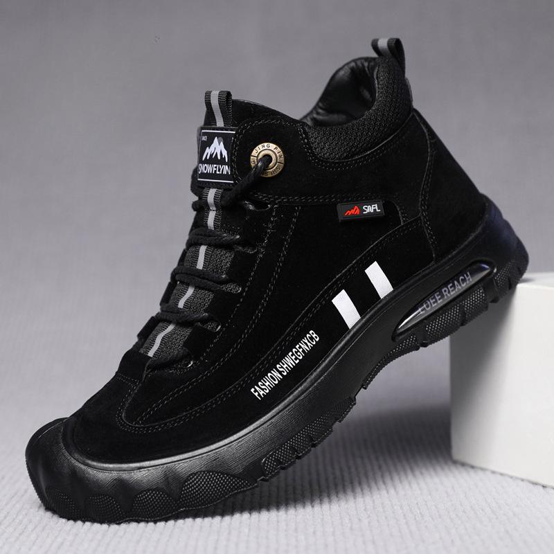 Мужские ботинки осень-зима повседневные спортивные походные ботинки для мужчин рабочие износостойкие теплые удобные нескользящие мужские ботильоны