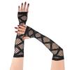 Черные Сексуальные Ажурные Рукава Панк Сетка Дышащие Длинные Девушка Рукава Украшение Косплей Перчатки для Выступлений