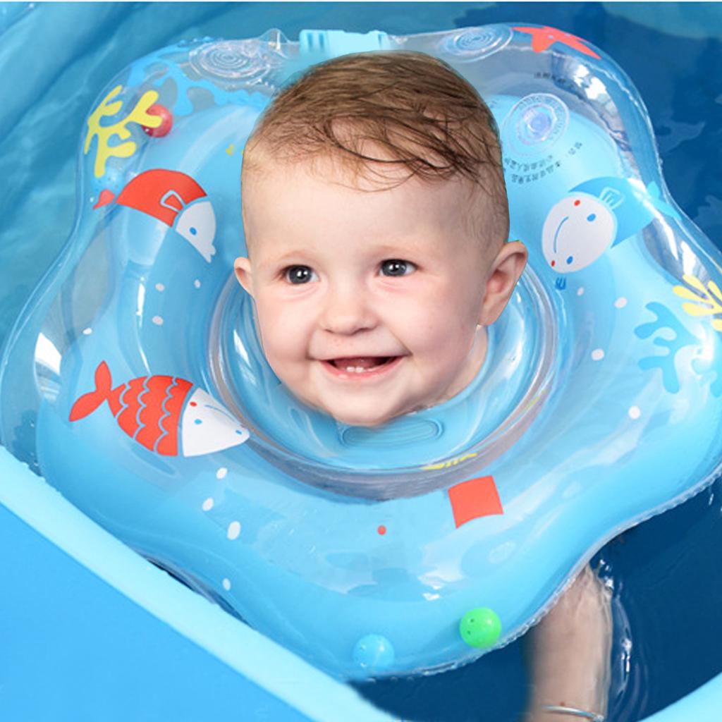 0-18months Baby Swimming Accessory Neck Ring Tube Safety Infant Float Circle for Bathing Inflatable