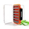 1PCS 2 Layer Fly Fishing Pocket Box Waterproof Case for Nymph Dry Wet Flies Trout Carp Salmon Fishing Fly Box S L