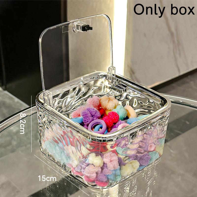 Органайзер для аксессуаров для волос, контейнер для хранения, прозрачный органайзер для резинок для волос, бантов, ватных палочек