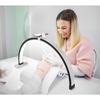 FOSOTO Led Arc U-Shaped Nail Desk Lamp Rhinestones Manicure Half Moon Light Lashes Table Lamp for Nail Tattoo Beauty Salon